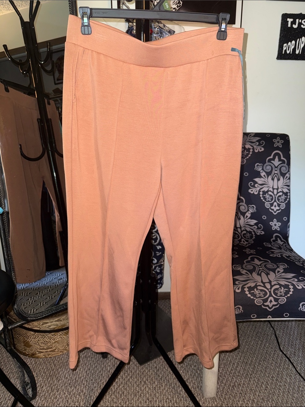 Terra & Sky Peach Pull-On Wide Leg Trousers